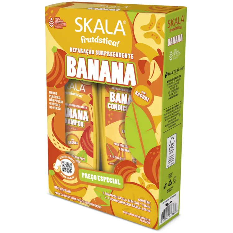KIT ACONDICIONADOR Y SHAMPOO BANANA SKALA